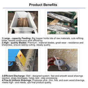 Máquina de afeitar de madera motorizada para aves de corral y caballos Producción eficiente de virutas - Product Image 3