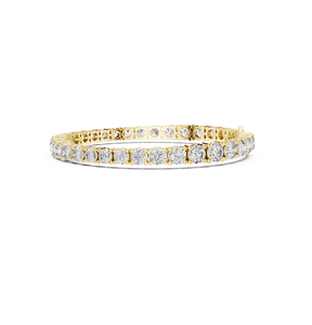 Bracelet en diamant cultivé en laboratoire en or, bracelet tennis, bijoux fins contemporains de créateur, accessoire de mode - Product Image 2