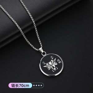 Titane Acier Douze <span class=keywords><strong>Zodiaque</strong></span> Acier Titane Acier Collier Hommes Non-fading Clavicule Chaîne De Mode Collier - Product Image 6