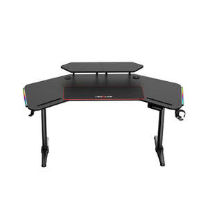 Alta qualità moderna manuale regolabile <span class=keywords><strong>scrivania</strong></span> da Computer Cool RGB illuminazione LED Gaming Desk - Product Image 2
