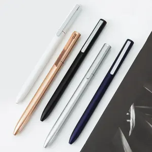 गर्म बिक्री उत्कीर्णन कस्टम लोगो धातु बॉल बॉलपॉइंट पेन के साथ शानदार संकेत पेन