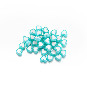 Colorful Heart Shaped Beads For DIY Jewelry Making <b>Couple</b> <b>Bracelets</b> Necklaces Pendants 50Pcs Valentine'S Day Accessories - Product Image 4