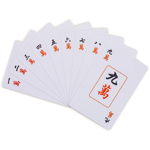 Cartes de jeu Mahjong format voyage 3,6 x 2,4 pouces – Mahjong chinois taïwanais, cartes de poker de casino - Product Image 3