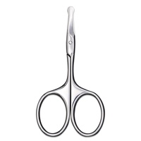 Ciseaux de précision en acier inoxydable de qualité industrielle Yangjiang, tête ronde, pour la coupe des poils du nez et des sourcils