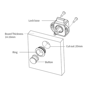Mécanisme de verrouillage marron Eastwu et bouton poussoir chromé pour <span class=keywords><strong>caravane</strong></span> et camping-car Pièces et accessoires pour camping-cars - Product Image 5