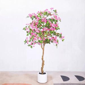 210CM-120CM Real Touch Rose Faux Soie Fleurs Artificielle <span class=keywords><strong>Bougainvillier</strong></span> Arbre <span class=keywords><strong>Pot</strong></span> pour La Maison Jardin Bureau Mariage Plante Artificielle - Product Image 1