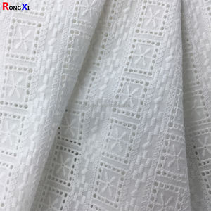 Прибытие, разумная цена, RXF0608, лидер продаж, тонкий дизайн, хлопчатобумажная ткань с вышивкой для одежды, текстиль и женское платье - Product Image 1