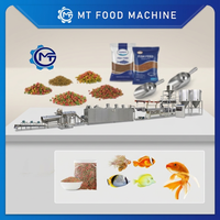 Machine d'extrusion entièrement automatique pour aliments pour chiens, extrudeuse à double vis contrôlée par PLC avec moteur, haute efficacité