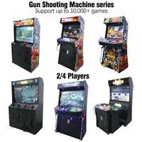 Machine de Jeu d'Arcade au Pistolet Optique avec Retour de Force de Recul, Shooter Rétro d'Arcade, Borne d'Arcade Verticale pour Jeux de Tir