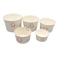 Saladier en papier récipient alimentaire jetable transparent Rond adapté à la salade yaourt kraft alimentaire crème glacée tasse