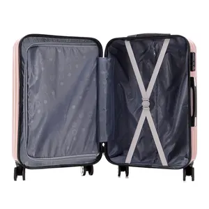 便宜的工厂价格旋转器3个手提箱粉色手提箱套装户外旅行Abs电脑行李箱带拉链