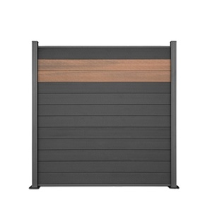 Vente Directe Clôture Composite WPC Coextrudée Personnalisée Revêtement Mural <span class=keywords><strong>Extérieur</strong></span> Jardin Poteaux en Aluminium Bois-Plastique - Product Image 2