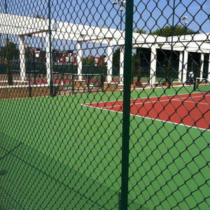 Security Wire Mesh Rectangle Green Chain Link Fence Powder Coating Galvanized Steel Outdoor <b>Frame</b> Modern UV Resistant Fencing - Product Image 3