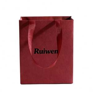 Mini sacs shopping avec poignées en ruban, sacs en papier personnalisés pour bijoux, emballage cadeau, usine de sacs en papier - Product Image 3