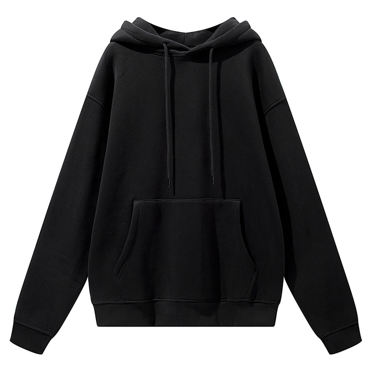 Black Pullovers Hoodies
