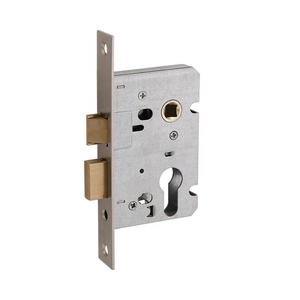 Serrure de salle de bain <span class=keywords><strong>à</strong></span> <span class=keywords><strong>rayon</strong></span> de 65mm de type britannique avec plaque frontale pour porte en bois laiton acier alliage de zinc matériau ABS 3 clés incluses - Product Image 5
