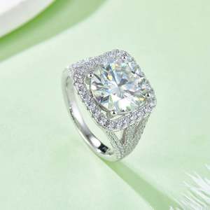 Classic Luxury With 5.0CT D White <b>Moissanite</b> <b>Ring</b> for Women - Product Image 4