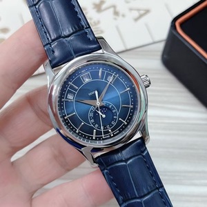 Reloj Mecánico Automático Baida <span class=keywords><strong>Serie</strong></span> 5205 <span class=keywords><strong>de</strong></span> 41 mm con Caja <span class=keywords><strong>de</strong></span> Acero Inoxidable y Correa <span class=keywords><strong>de</strong></span> Cuero Genuino para Hombre <span class=keywords><strong>de</strong></span> Negocios - Product Image 1