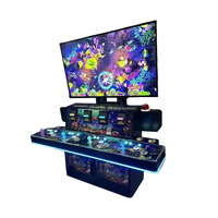 Offre Spéciale 55 pouces 4 joueurs support poisson jeu Table Machine tir poisson jeu table 4 joueurs pêche jeu Machine