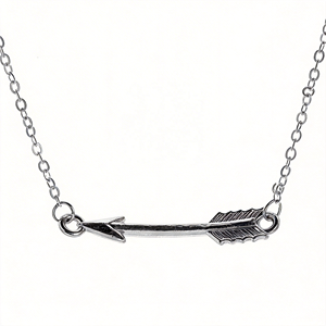 Collier pendentif flèche minimaliste en alliage délicat pour femme, bijoux de boutique pour tous les jours - Product Image 4