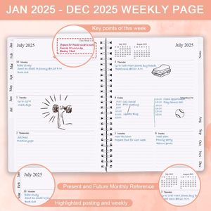 Calendario mensile accademico di Planner di cartone Premium 120GSM 18 mesi gennaio 2025-Jun 2026 lavoro scolastico mensile per schede regalo tascabile - Product Image 3