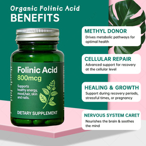 Capsule di Acido Folico OEM, Integratore di Acido Folico per Riparazione Cellulare ed Eritropoiesi - Product Image 3