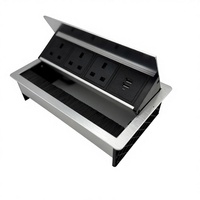 Prise de courant encastrable pour table, hub PD20W, station de charge rapide USB-A, 3 prises AC, ports de charge USB