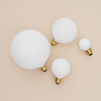 Ampoule LED à filament G80 dimmable 2700K, verre blanc porcelaine, culot E26 E27 B22, éclairage résidentiel AC 220V