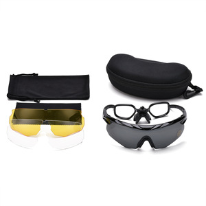 Gafas Tácticas con Lentes de PC, Montura Completa, Gafas de Sol Deportivas para Exteriores, Antideslizantes, Protección UV para Hombre - Product Image 4