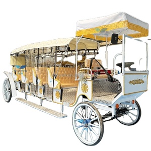 Instalaciones del parque de atracciones Carros de vagones de caballos de lujo Vehículo eléctrico real Nuevo estilo Carruaje eléctrico sin caballos - Product Image 1