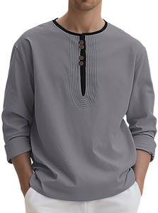Nouveaux <span class=keywords><strong>T</strong></span>-shirts pour hommes de haute qualité, vente chaude, personnalisés, de luxe, à manches longues, décontractés, <span class=keywords><strong>T</strong></span>-shirts pour hommes en gros - Product Image 5