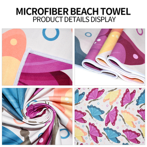 <span class=keywords><strong>Serviette</strong></span> de sport personnalisée, légère, de luxe, pour adultes et enfants Serviettes de plage surdimensionnées en microfibre résistantes au sable au design personnalisé - Product Image 3