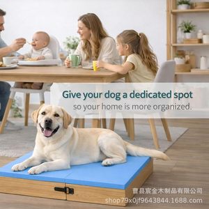 Mesa de Entrenamiento para Mascotas de Madera, Superficie Azul Antideslizante, para Perros Pequeños, Equipo de Agilidad, Plataforma Conectable, Diseño Duradero - Product Image 2