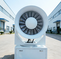 Canon à brouillard de qualité industrielle, portée 80 m, avec buse en acier inoxydable pour empilage de matériaux en vrac