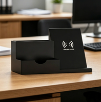 Vente flash : Étui à stylos multifonctionnel, support de stylo et de téléphone avec charge sans fil 15W, logo personnalisé accepté