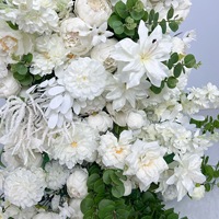Bruidsboog bloemstuk witte zijden kunstbloemen boog achtergrond buiten decoratie kunstmatige bruidsbloemen bogen decoratie