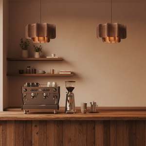 Lampada a Sospensione Creativa in Stile Giapponese Wabi-Sabi con Design a Pietra Nuvola e Rattan Intrecciato, Lampadario Zen per Soggiorno, Ristorante e Casa - Product Image 1