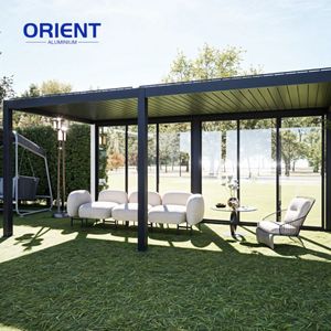 Offre spéciale Pergola bioclimatique motorisée en aluminium Usine Pergola 5x6 en aluminium <span class=keywords><strong>Louvre</strong></span> électrique Pergola en aluminium pour parc - Product Image 1