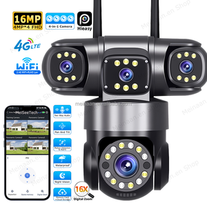 2025 16MP 8K cuatro lentes inalámbrico WiFi 4G Home Video PTZ IP 4 en 1 cámara 360 CCTV al aire libre WiFi 4G tarjeta Sim cámara de seguridad - Product Image 1