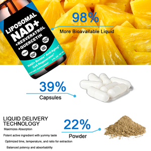 Gocce Liquide Liposomiali di NAD+ con Resveratrolo e <span class=keywords><strong>Quercetina</strong></span> - Energia Cellulare, Supporto Antiossidante e Integratore Alimentare per la Salute del DNA - Product Image 5