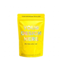 Sachet Mylar Noir Brillant Personnalisé Anti-Odeur et Résistant aux Enfants, Scellable à Chaud, Refermable avec Fermeture Éclair, Qualité Alimentaire