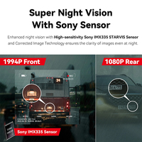Caméra embarquée DDPAI Z40 Sony IMX335 à objectif unique, enregistrement avant 1944P, arrière 1080P, 128 Go, vision nocturne, DVR, GPS, WiFi