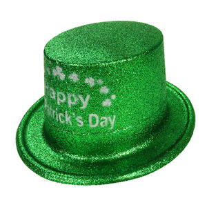 WOWEI Chapeau haut <span class=keywords><strong>de</strong></span> forme St. Patrick's Day Gold Powder Blister Shamrock Hat Holiday Party Decoration Supplies - Product Image 6