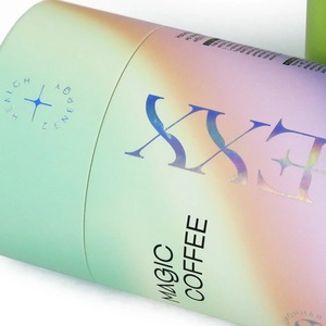 Custom logo Round Kraft Craft <b>Paper</b> Tube Cardboard Packaging Biodegradable Cylinder Tea Box for Business - Product Image 4