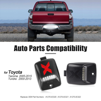 Feux de plaque d'immatriculation LED X Style à lentille fumée pour Toyota Tacoma 2005-2015 et Tundra, double blanc et rouge, 2 pièces