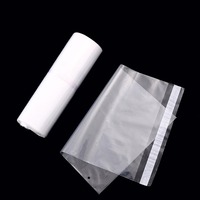 Sac d'emballage en plastique transparent refermable avec fermeture éclair, imprimé en flexographie, avec avertissement de suffocation, pour vêtements et chaussures