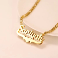 Collar de Cadena Figaro de Acero Inoxidable Chapado en Oro Personalizado con Certificación CE, Joyería para Fiesta