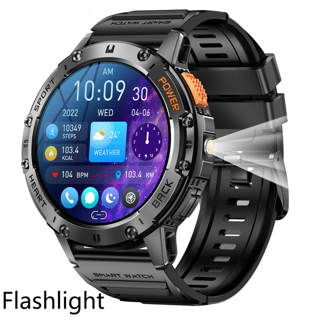 K65 Smart Watch 1.43'' AMOLED Smartwatches IP68 Waterproof 530mAh Digital Watch Sports for Men Fitness Tracker