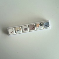 Cute Cat Keyboard Fidget Toy Crisp Sound,Stress Relief Fidget Clicker Keychain Creative Keycap Button