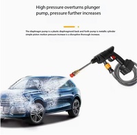 Nettoyeur de voiture électrique portable haute pression avec batterie Li-ion, machine de nettoyage en plastique